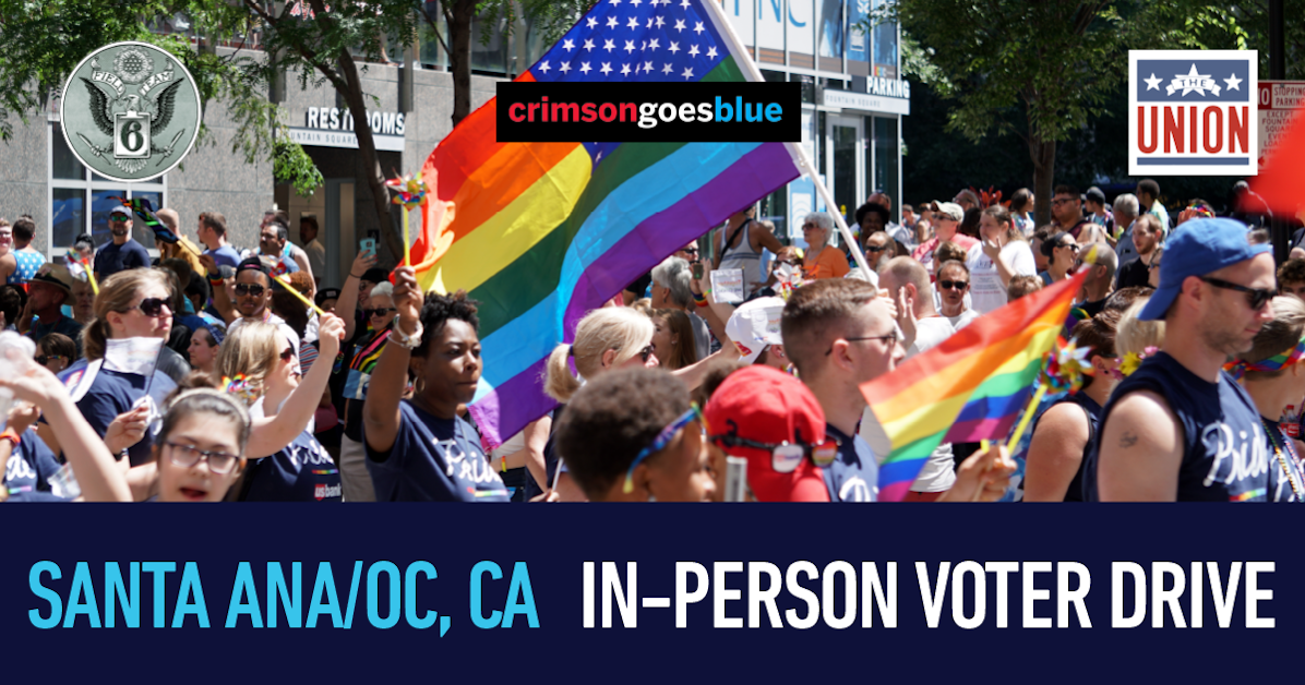 OC Pride in Santa Ana Register Democrats to save the world w/The